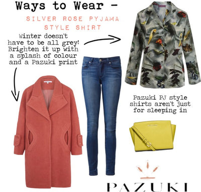 AW14 - Ways to Wear - Silver Rose Pyjama Style Shirt
