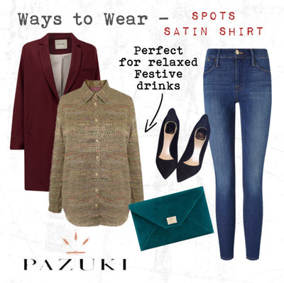 AW15 - Pazuki - Ways to Wear - Spots Satin Shirt