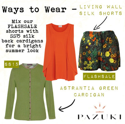 FLASHSALE - SS14 - Ways to Wear - Pazuki - Living Wall Silk Shorts