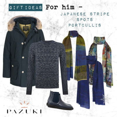 Gift Ideas - For Him - Pazuki - Japanese Stripe, Spots & Portcullis Scarves
