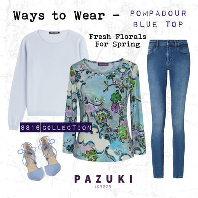 SS16 - Pazuki - Ways to Wear - Pompadour Blue Jersey Top
