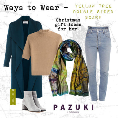 AW16 - Pazuki - Ways to Wear - Yellow Tree Double Sided Scarf