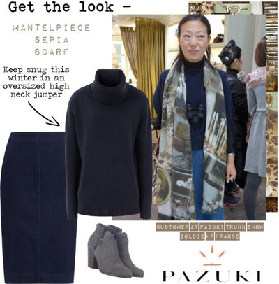 AW14 - Get the Look - Mantelpiece Sepia Scarf