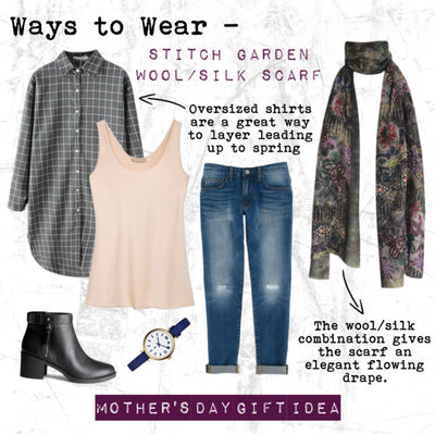 AW14 - Ways to Wear - Pazuki - Stitch Garden Wool/Silk Scarf