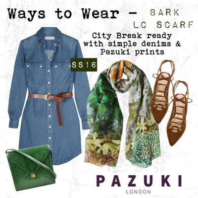 SS16 - Pazuki - Ways to Wear - Bark Linen Cotton Scarf