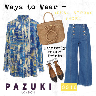 SS16 - Pazuki - Ways to Wear - Brush Stroke Blue Shirt