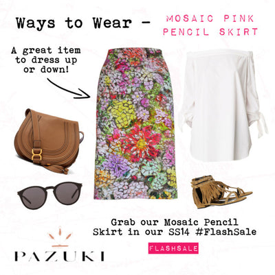 FLASHSALE - SS14 - Ways to Wear - Pazuki - Mosaic Pencil Skirt