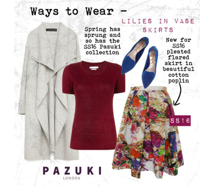 SS16 - Pazuki - Ways to Wear - Lilies in Vase Flared Skirt