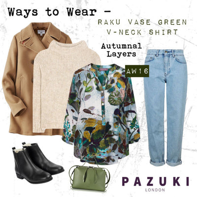 AW16 - Pazuki - Ways to Wear - Raku Vase Green Shirt