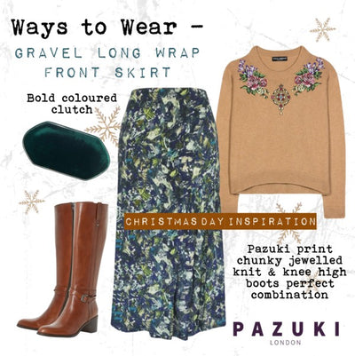 AW17 - Ways to Wear - Pazuki - Gravel Long Wrap Front Skirt