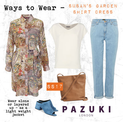 SS17 - Pazuki - Ways to Wear - Susan's Garden Shirt Dress