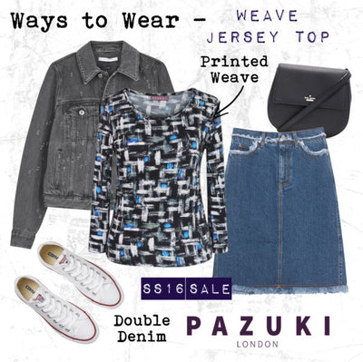 SS16 - Pazuki - Ways to Wear - Weave Blue Jersey Top