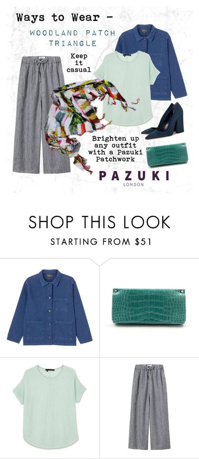SS16 - Pazuki - Ways to Wear - Woodland Patch Triangle Scarf