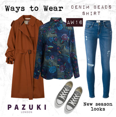 AW16 - Pazuki - Ways to Wear - Denim Beads Shirt