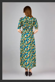 Persephone Deco Blue Maxi Dress