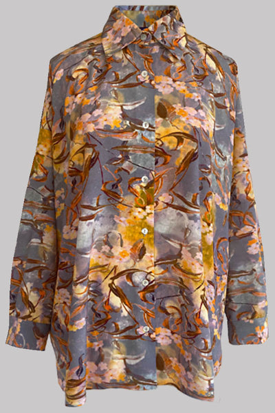 Aphaea Oleander Crepe de Chine Shirt