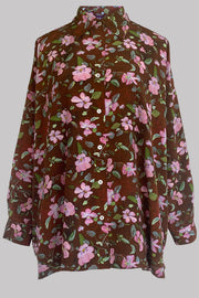 Aphaea Violets Crepe de Chine Shirt