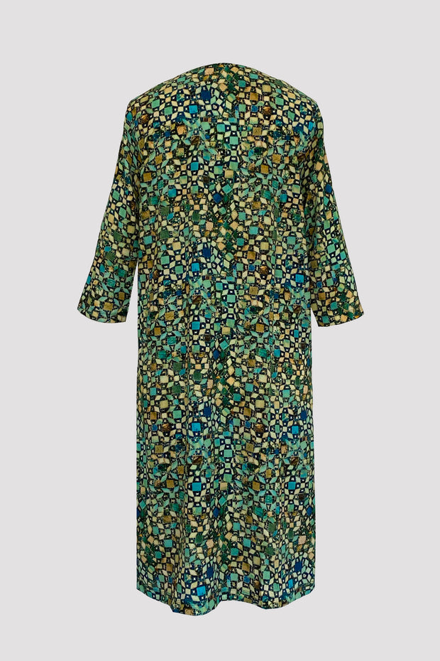 Athena Mosaic Jade Tunic Dress