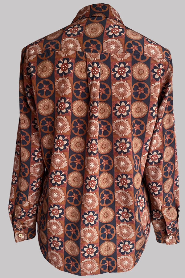 Concordia Classic Shirt Quadrille 100% Silk