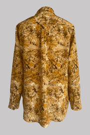 Concordia Classic Shirt Tangle Gold 100% Silk Crepe de Chine