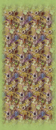 Couronne Gold Wool Silk Scarf