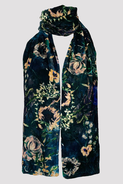 Couronne Navy Velvet Muffler