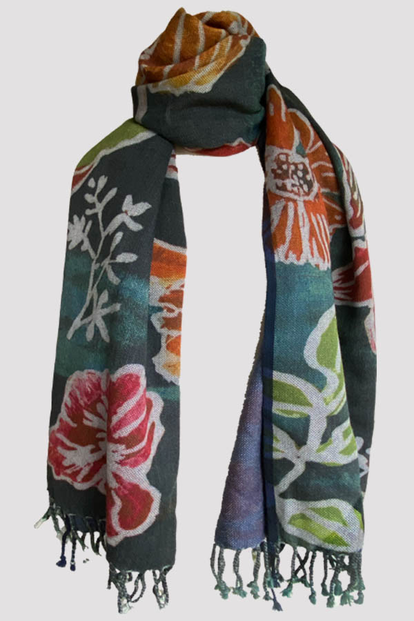 Luminescence - Denim Wool Scarf