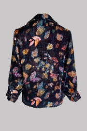 Elen Leafy Path Boxy Velvet Jacket