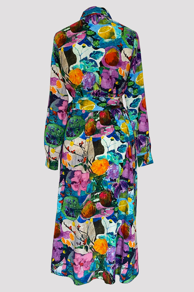 Gaia Still Life Maxi Shirt Dress