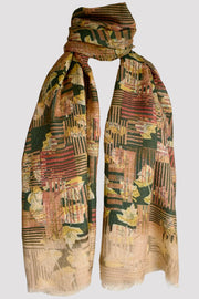 Ivy League Rust Wool Silk Scarf