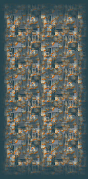 Ivy League Teal Wool Silk Scarf