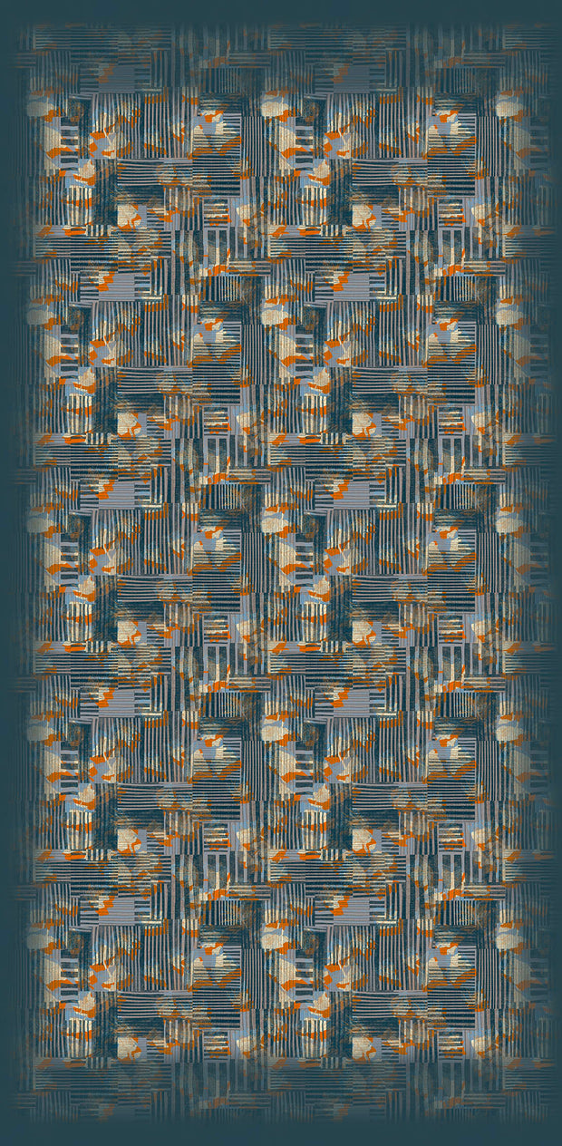 Ivy League Teal Wool Silk Scarf