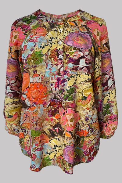 Luna Briar Rose Silk Crepe de Chine Shirt