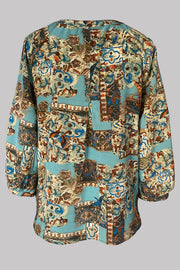 Luna Frammenti Silk Crepe de Chine Shirt