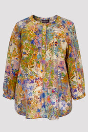 Luna Indian Garden Crepe de Chine Shirt