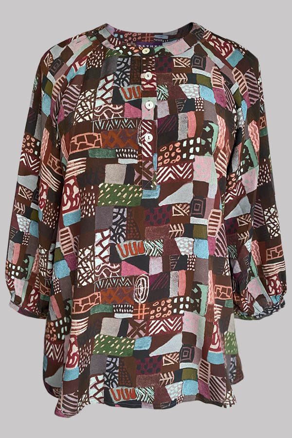 Luna Facade Brown 100% Silk