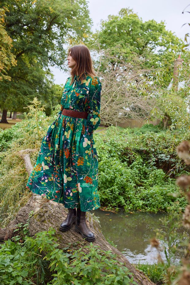Maeve Thorny Twigs Needlecord Dress