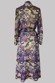 Keres Lumi Leaf Silk Georgette Maxi Dress