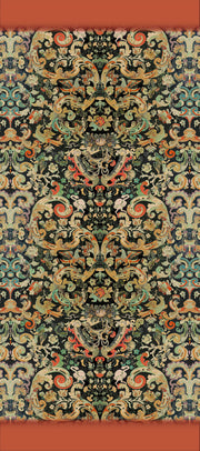 Marble Scrunchy Rust/Charcoal Wool/Silk Scarf