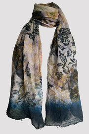 Minuet Scrunchy Grey Wool/Silk Scarf
