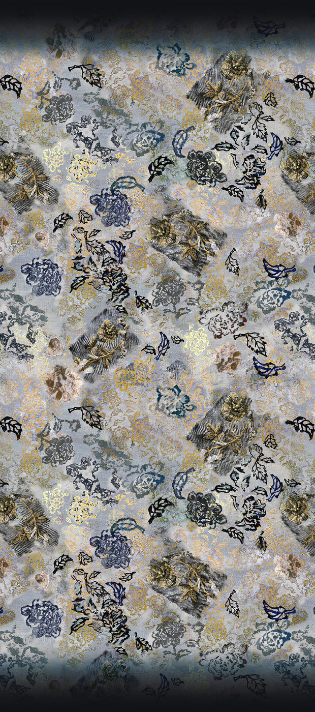 Minuet Scrunchy Grey Wool/Silk Scarf