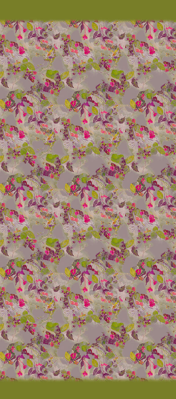 Nasturtium Pink/Plum Wool Silk Scarf
