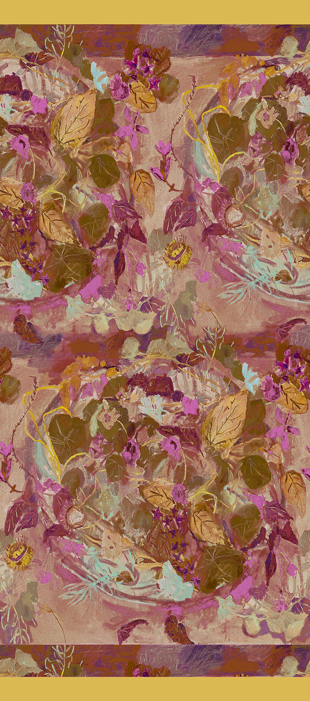 Nasturtium Rust/Gold Wool Silk Scarf