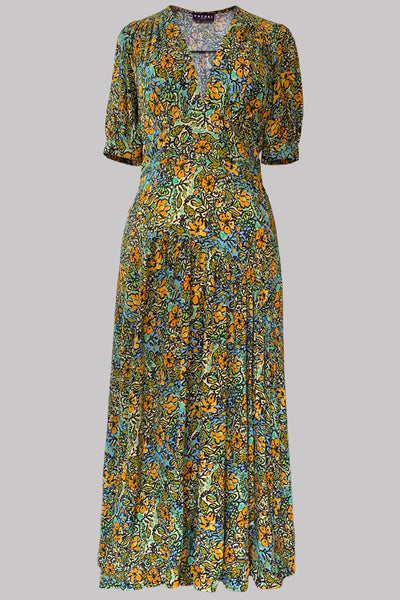 Persephone Starflower Blue Maxi Dress
