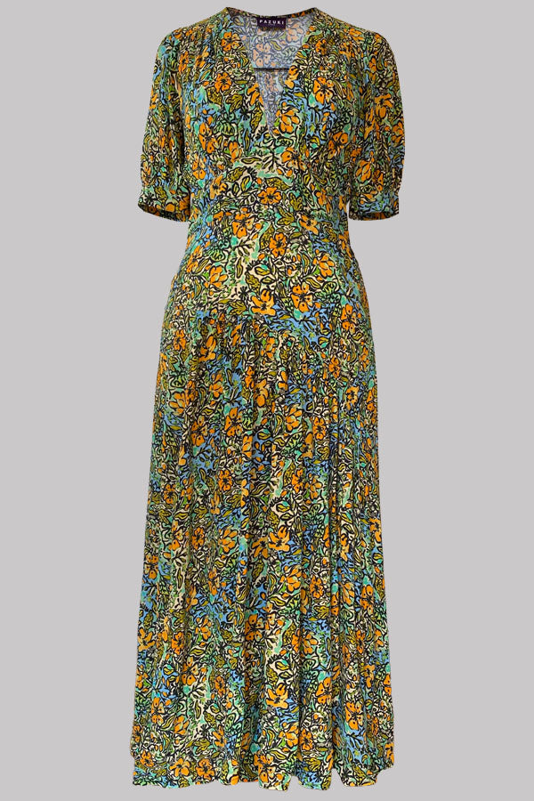 Persephone Starflower Blue Maxi Dress