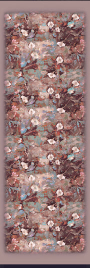 Wildwood Brown Grey Wool Silk Scarf