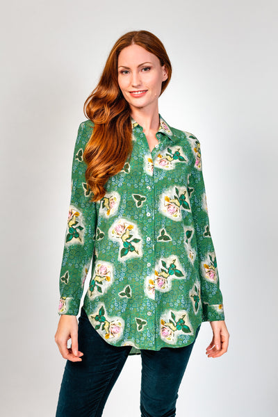 Concordia Bed of Roses Green Classic Shirt