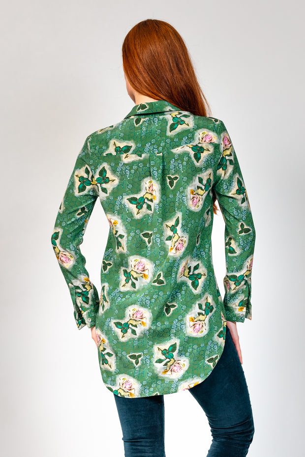 Concordia Bed of Roses Green Classic Shirt