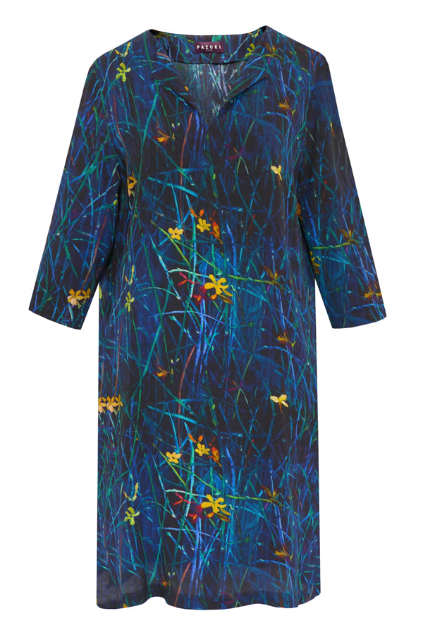 Pazuki | AW19 | Concordia Sprigs Blue Tunic Dress