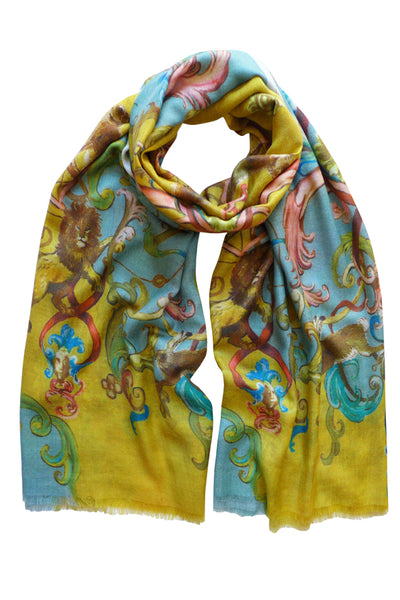 Pazuki | AW19 | Magic Kingdom Gold Wool Silk Scarf